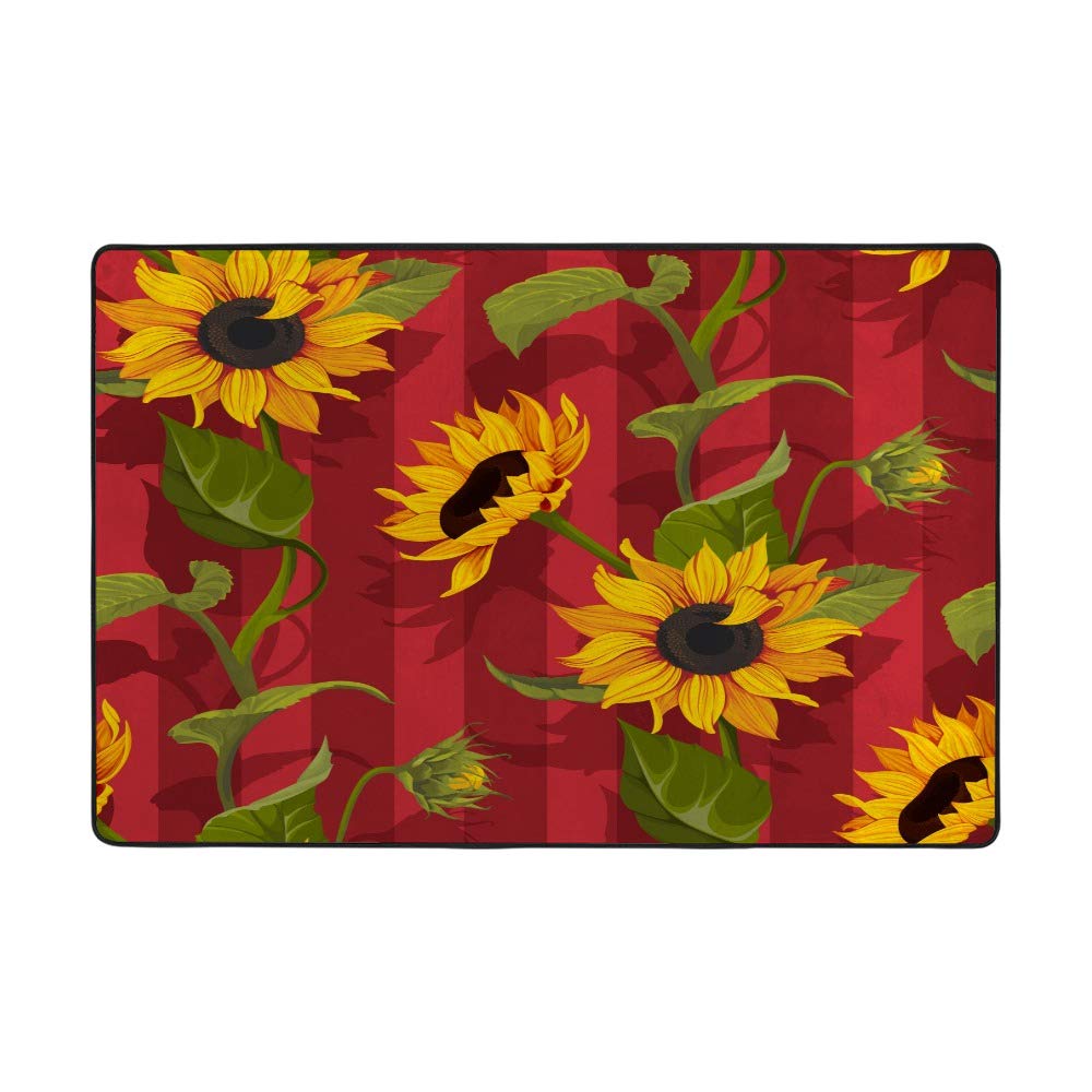 Grand tapis rouge 180x120 cm en velours corail épais CHEHONG pour salon et chambre