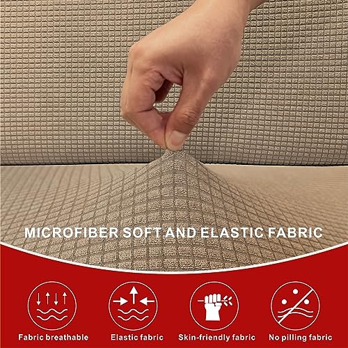 Dulepax Rv Dinette Cushion Covers, Replacement Camper Cushions Cover, Camel Stretchable Fabric Rv Dinette Seat Covers, Cushion Slipcovers For Trailer Including 1 Backrest Cover & 1 Bench Cover #TOP3