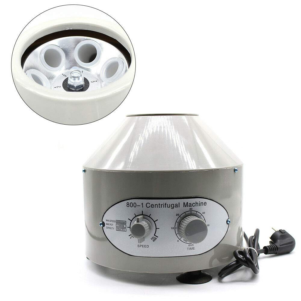 Centrifugadora eléctrica de mesa de 25 W, 4000 rpm, 6 x 20 ml