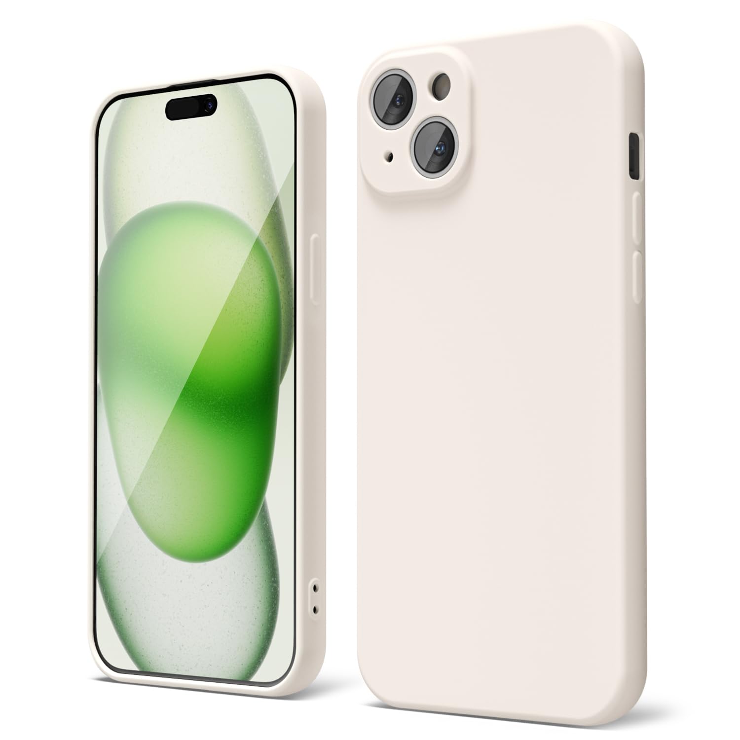 oakxco for iPhone 15 Plus Phone Case Liquid Silicone, Cute Thin Slim Grip Soft Rubber Gel for Women Men, Smooth Matte TPU Plain Solid Color Girly