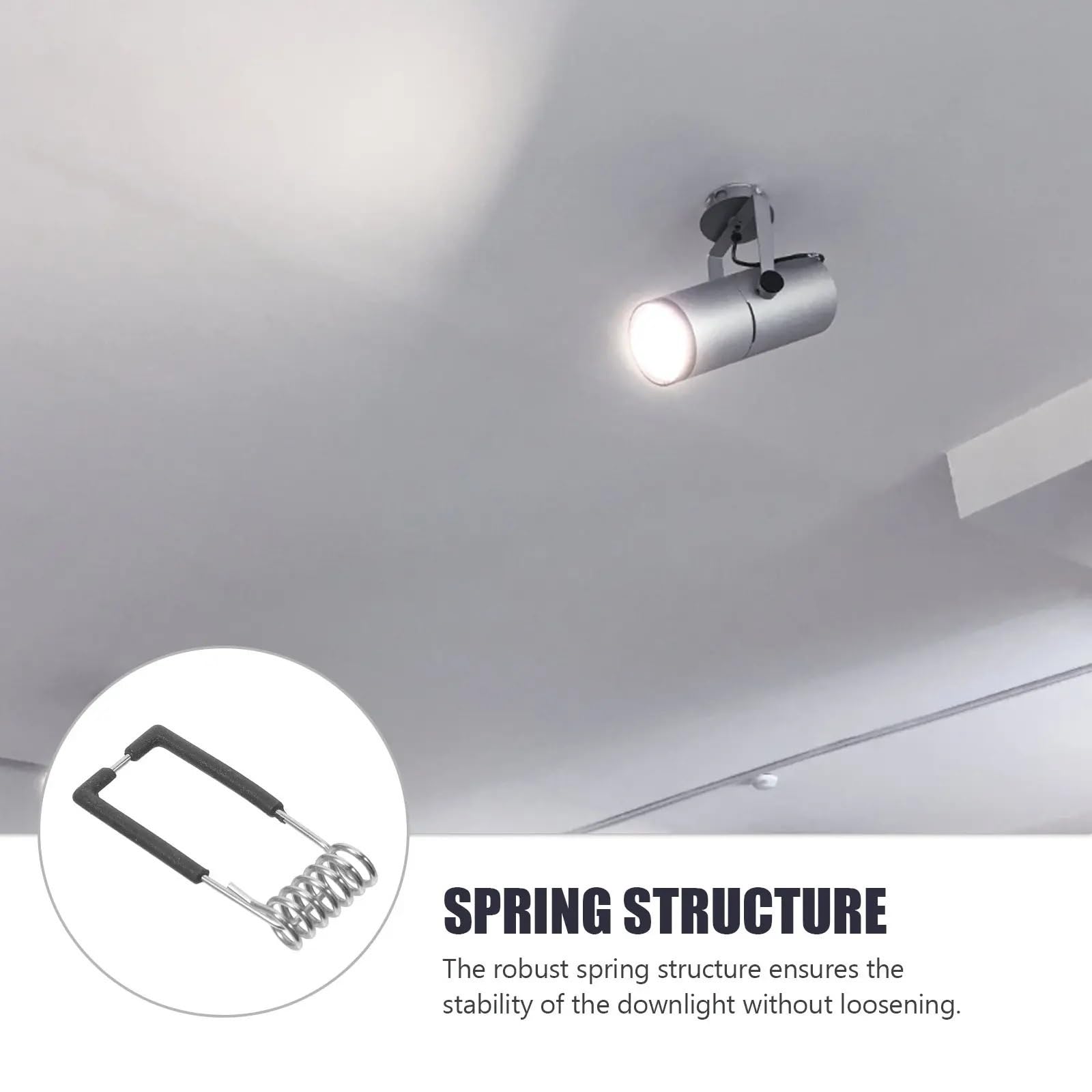 Federklemmen für Einbauleuchten, Metall, starke Torsionsklemme für Downlight-Montage, sichere LED-Deckenbeleuchtung, 100 Stück