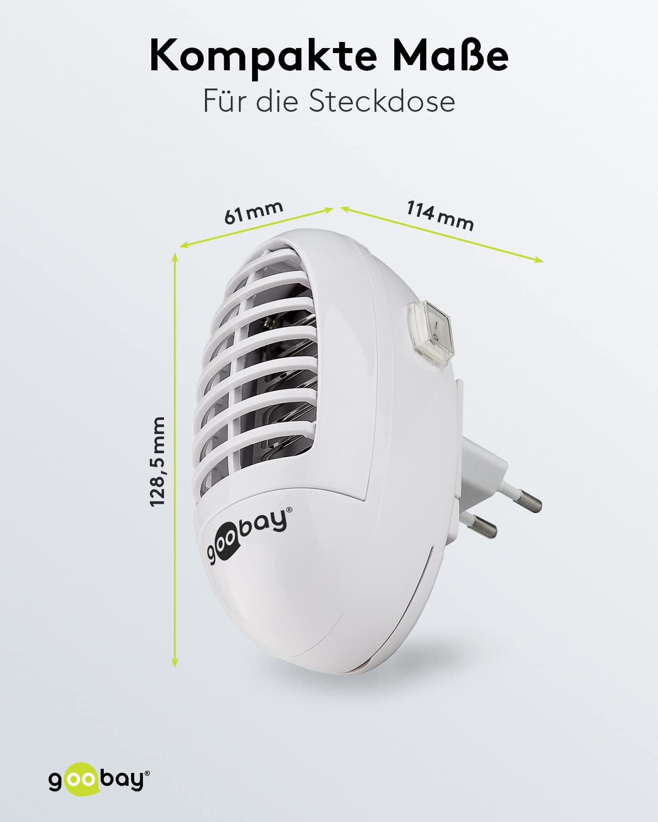 Lampa owadobójcza UV LED do gniazdka elektrycznego, ochrona przed komarami, muchami, owadami, biała