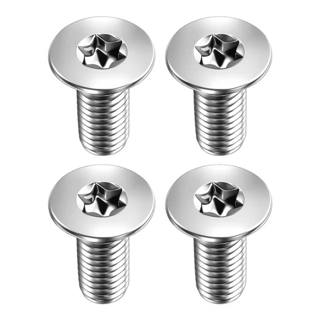 4PCS Brake Rotor Screw Replacement OEM#11609271,Stainless Steel Brake Parts Compatible with Buick Enclave,Chevrolet Suburban Silverado,Standard Auto Parts Brake Rotor Retaining Screw (4PCS)