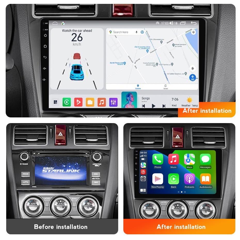 Radio GPS para Forester 2015-2017 Solución 2 DIN Android 15 contra Mapas Desactualizados Y700s 2
