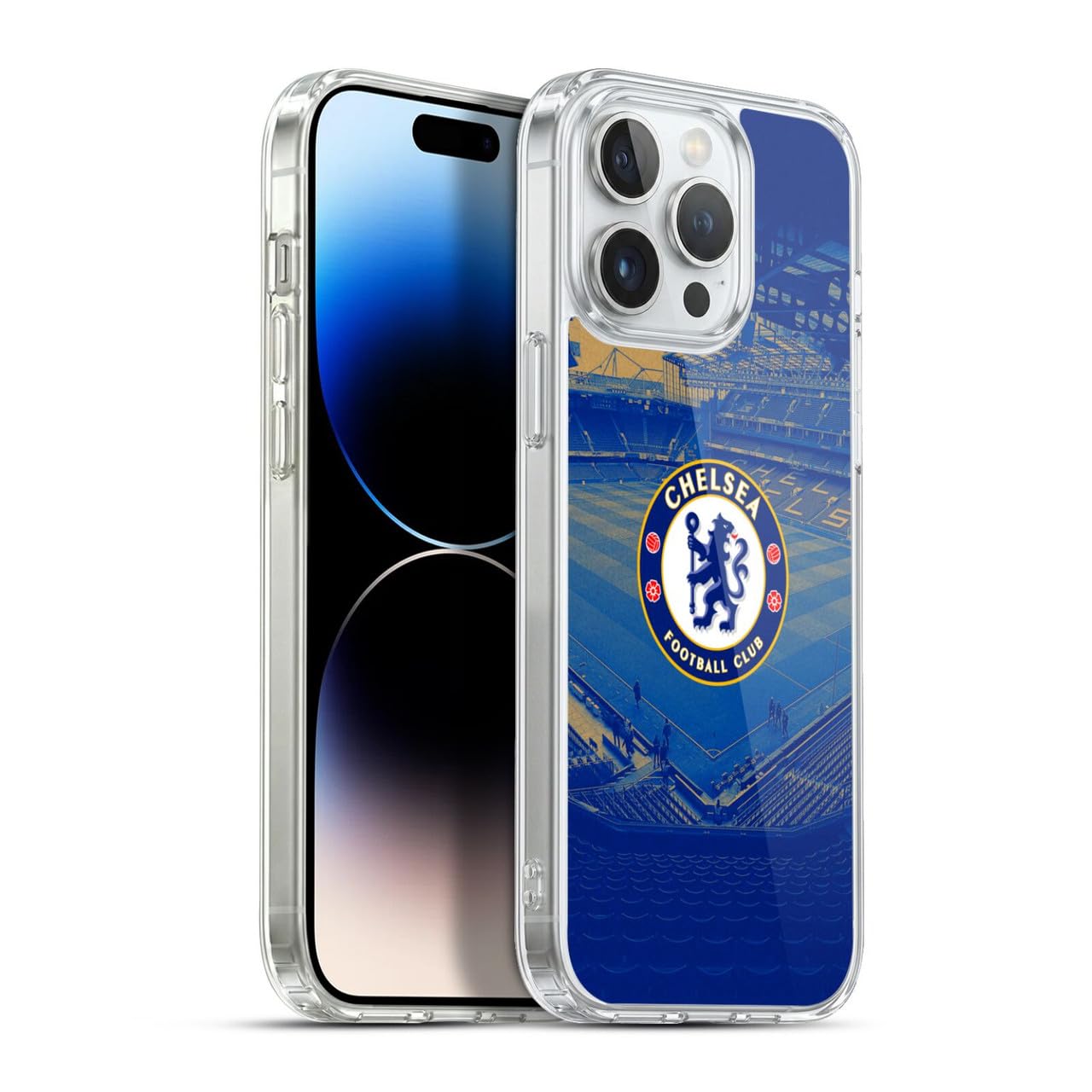 Head Case Designs Officially Licensed Chelsea Football Club Stamford Bridge Retro Kit and Stadium Gel Case [Military Grade Protection] Compatible with