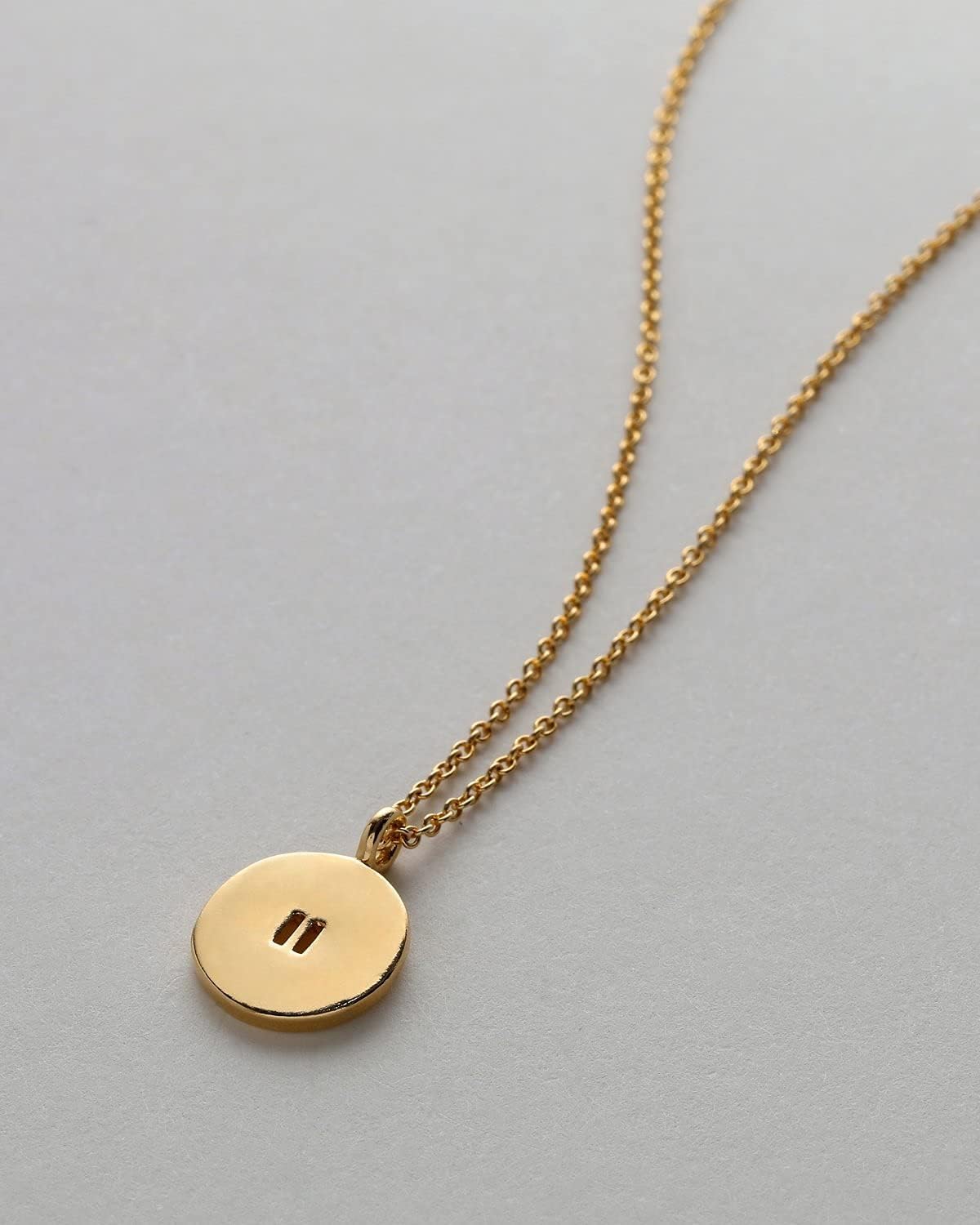 Bryan Anthonys Pause Necklace for Women - Elegant Pendant Necklace with 14k Gold Plated Finish Over Brass, Adjustable Length, Meaningful Sentimental Jewelry, Nickel-Free Everyday Necklace Gift