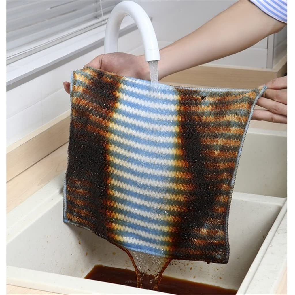 30x30cm 10 Uds. Estropajo de Cocina, paño de Cocina, Trapos para el hogar, Gadget, paño de Limpieza de Mesa de Aceite Antiadherente de Microfibra (10 Uds. 30x30cm)