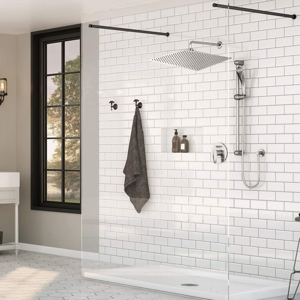 Cabezal de ducha de lluvia, cabezal de ducha cuadrado de 20 pulgadas, rociador de ducha de acero inoxidable ultrafino para el hogar, baño, hotel