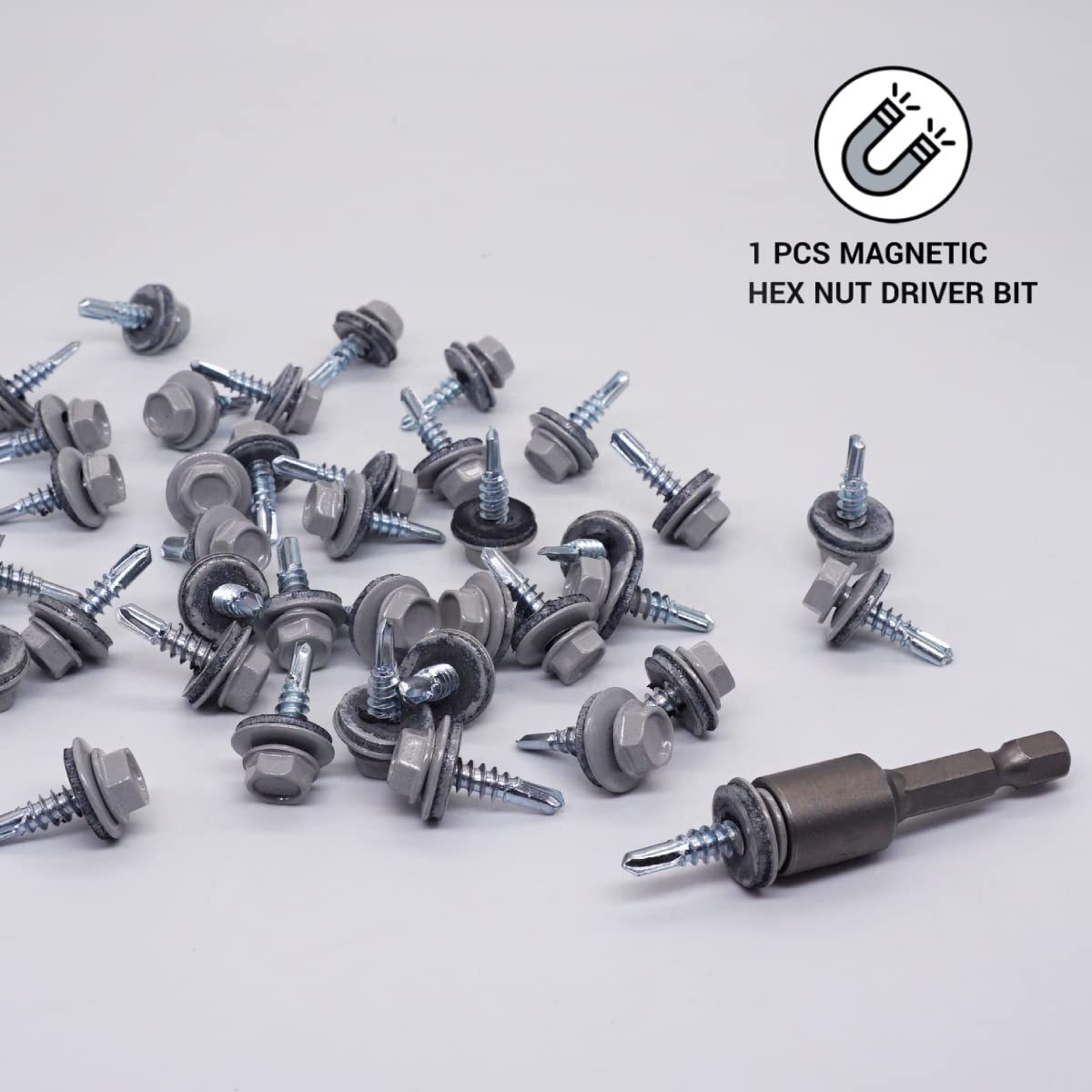 N. 10 X 1-1/2 Vi A Testa Esagonale Con Rondella In Metallo Tipo 17, Vi Autofilettanti Per Legno Con Rondella EPDM - Cina Ve Autoforante In Acciaio Inox, Ve Autoforante Per Legno - Foto 5