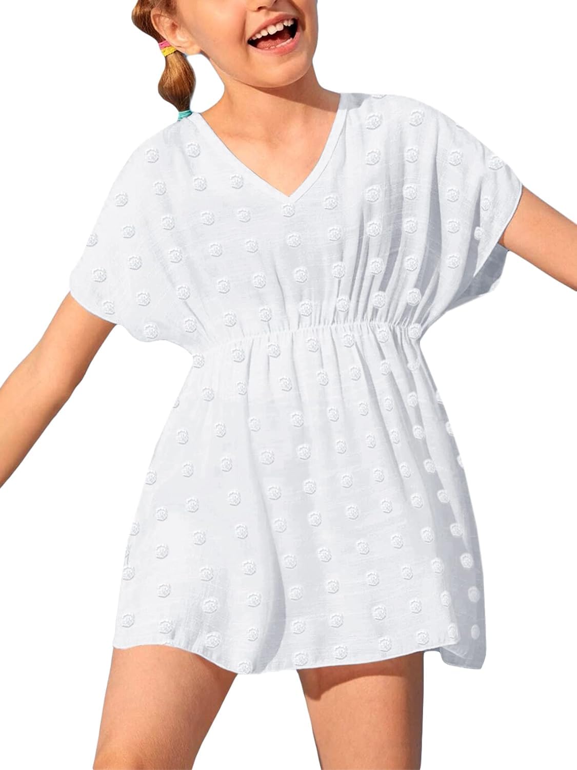 Haloumoning Traje de baño para niña para niños, cubierta de playa, traje de baño, cubierta para traje de baño, bonito vestido de playa