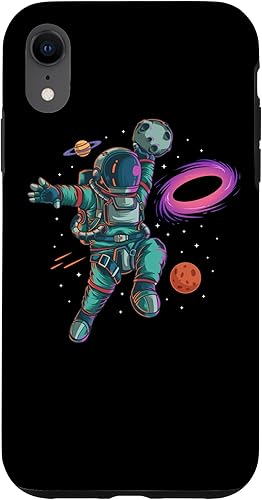 Vista 19 de iPhone 7 Plus/8 Plus astronauta baloncesto Dunk Planet Blackhole Moon Landing estuche de regalo