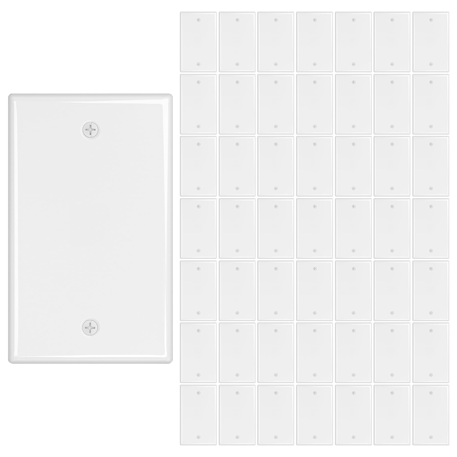 iwillink Blank Device Wall Plate 50-Pack, Ethernet Wall Plate