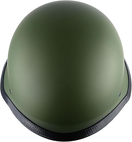 Miniatura 6 de 1Storm Casco de motocicleta de media cara de novedad estilo alemán aprobado por DOT HKY602 verde mate