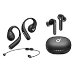 by Anker AeroFit Pro Open-Ear Headphones with Life P3 Noise Cancelling Earbuds&comma; Ultra-Comfort&comma; Secure Fit&comma; Ergonomic Design&comma; Rich Sound with LDAC&comma; IPX5 Water-Resistant&comma; 46H Playtime