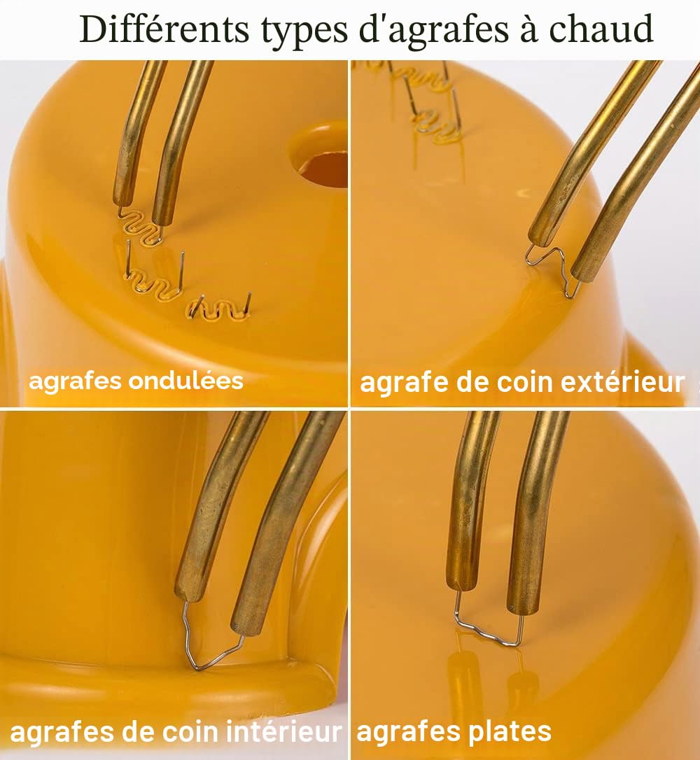 150W Soudage plastique Machine, Réparation de Pistolet de Soudeur avec 800PCS agrafeuse Chaud,Kit de Réparation Pare-chocs de Voiture,Soudure en plastique Outil de Réparation de Fissure de Carrosserie