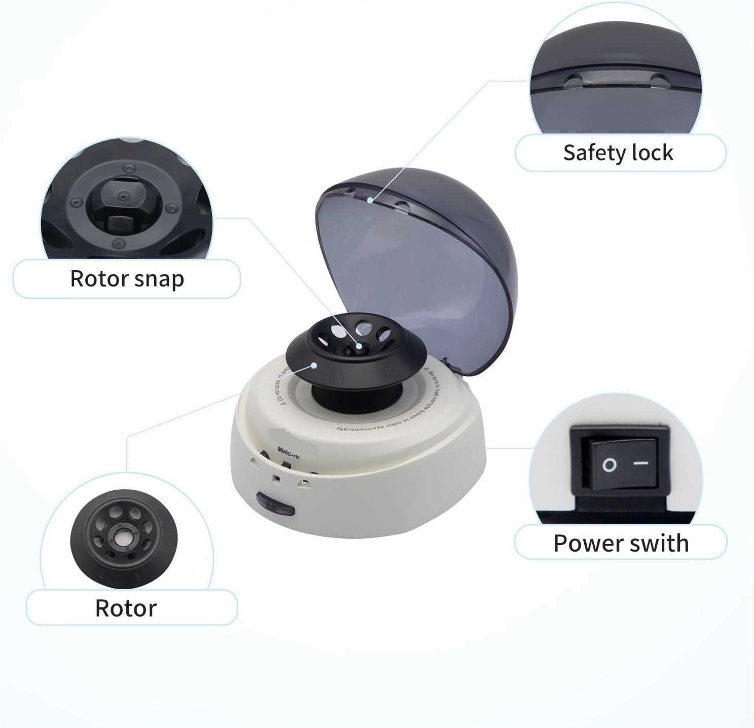 Centrifuge Machine, Lab Benchtop Centrifuges, 5000/7000rpm Mini Blood Centrifuge Laboratory Plasma Centrifu PRP PCR Medical Centrifuge 0.2ml-2ml Tube Available(MiniC-7k 7000rpm)