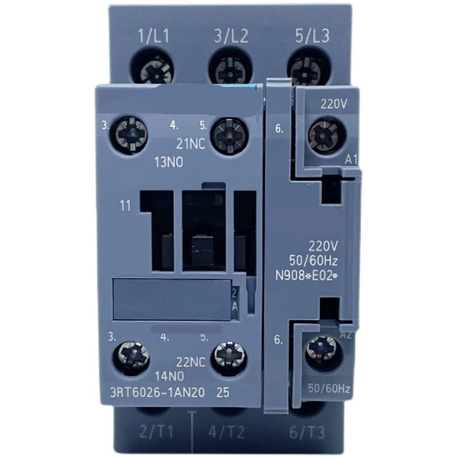 WQGQPXOB Elevator AC Contactor 3RT6023 6024 6025 6026 6027 6028-1AN20 DC 24 36 110V 220V 380V 1Pcs 1AC20(3RT6025(17A 7.5KW),1BF40(DC110V))