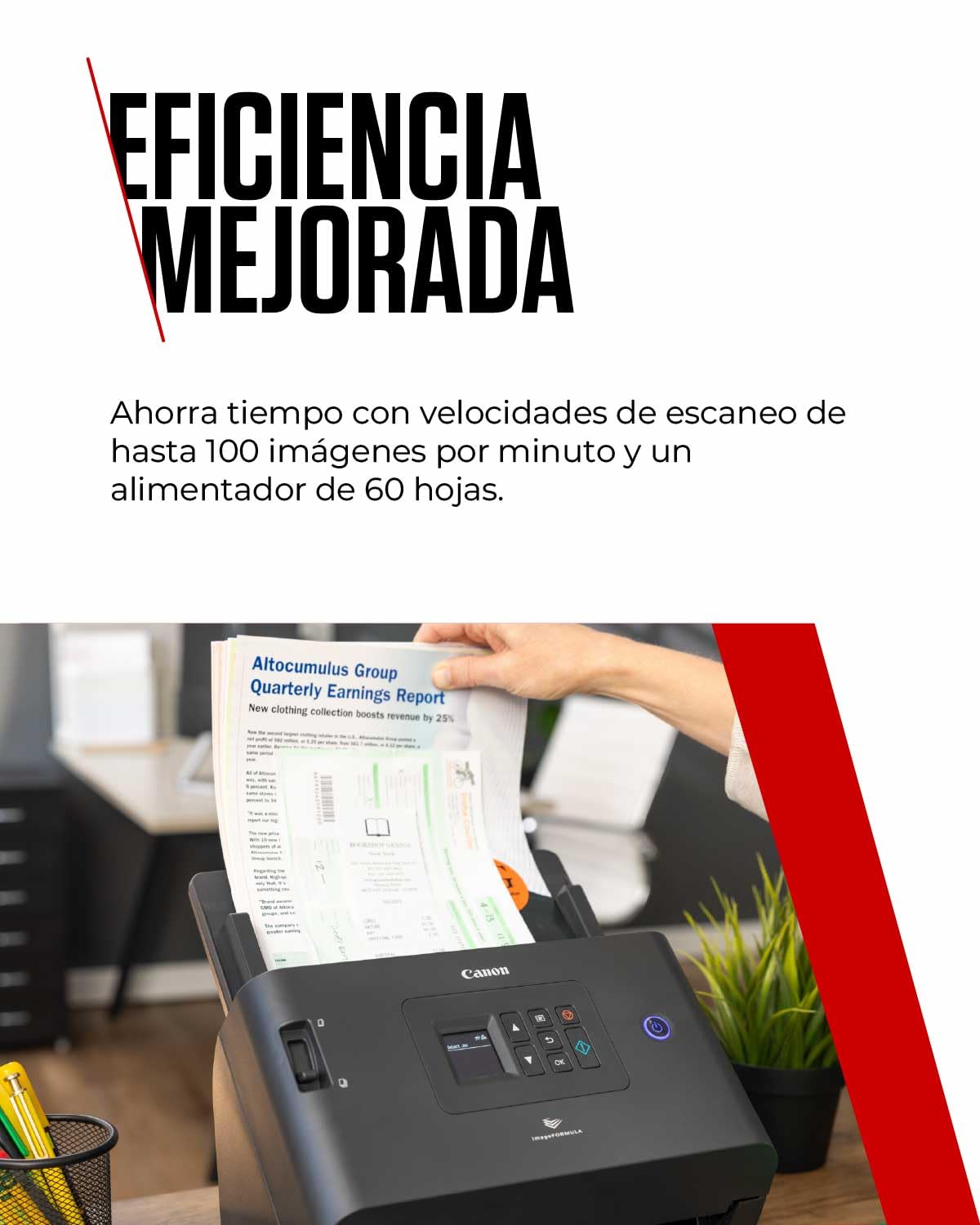 Canon imageFORMULA DR-S250N Escáner de Documentos | Escaneo web sin controladores y escaneo directo | LAN Gigabit y USB 3.2 | Alimentador automático de 60 hojas | 50 pág/min | Software CaptureOnTouch