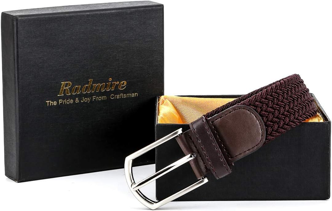 Braided Canvas Woven Elastic Stretch Belts for Men/Women/Junior with Multicolored - Image 2