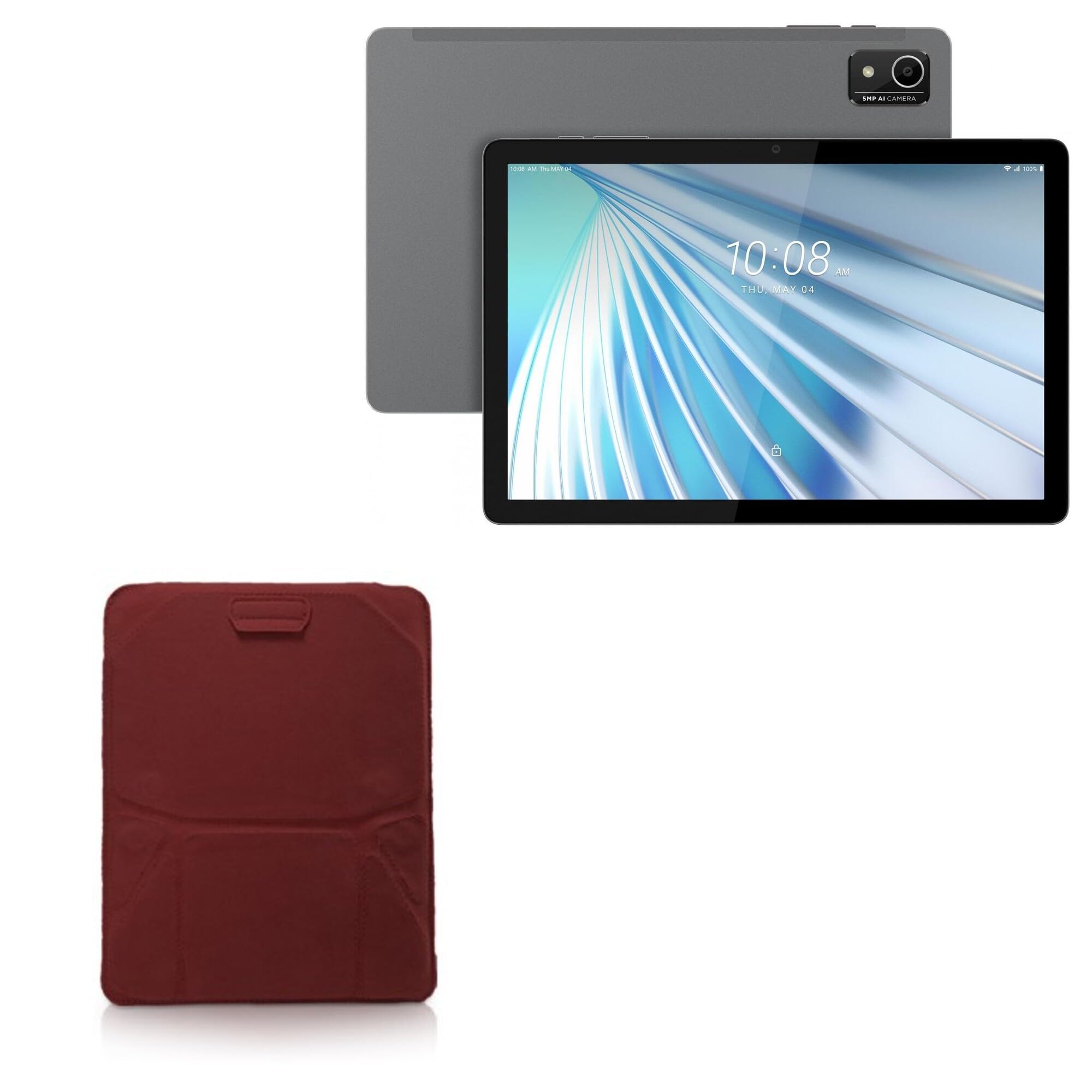 BoxWave Case Compatible with HTC A103 Plus - Velvet Pouch Stand, Velour Slip Sleeve Built-in Foldable Kickstand - Burgundy