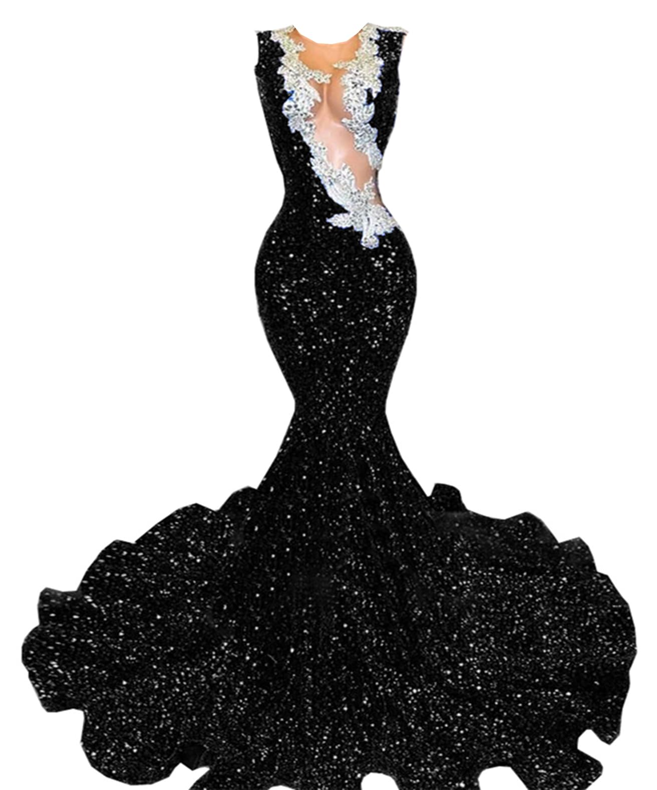 Sequin Beaded Mermaid Gown