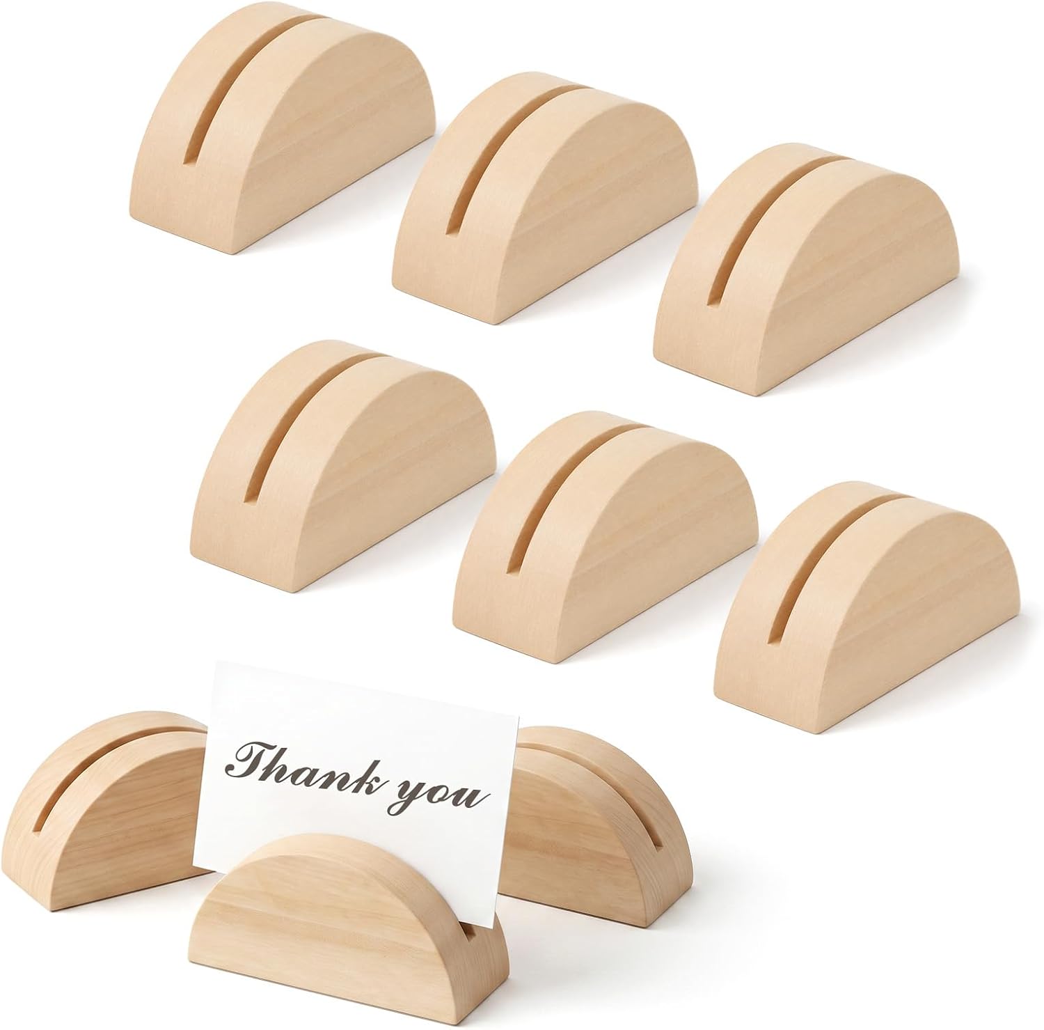 24Pcs Table Number Stands, Wooden Card Holder for Wedding Party