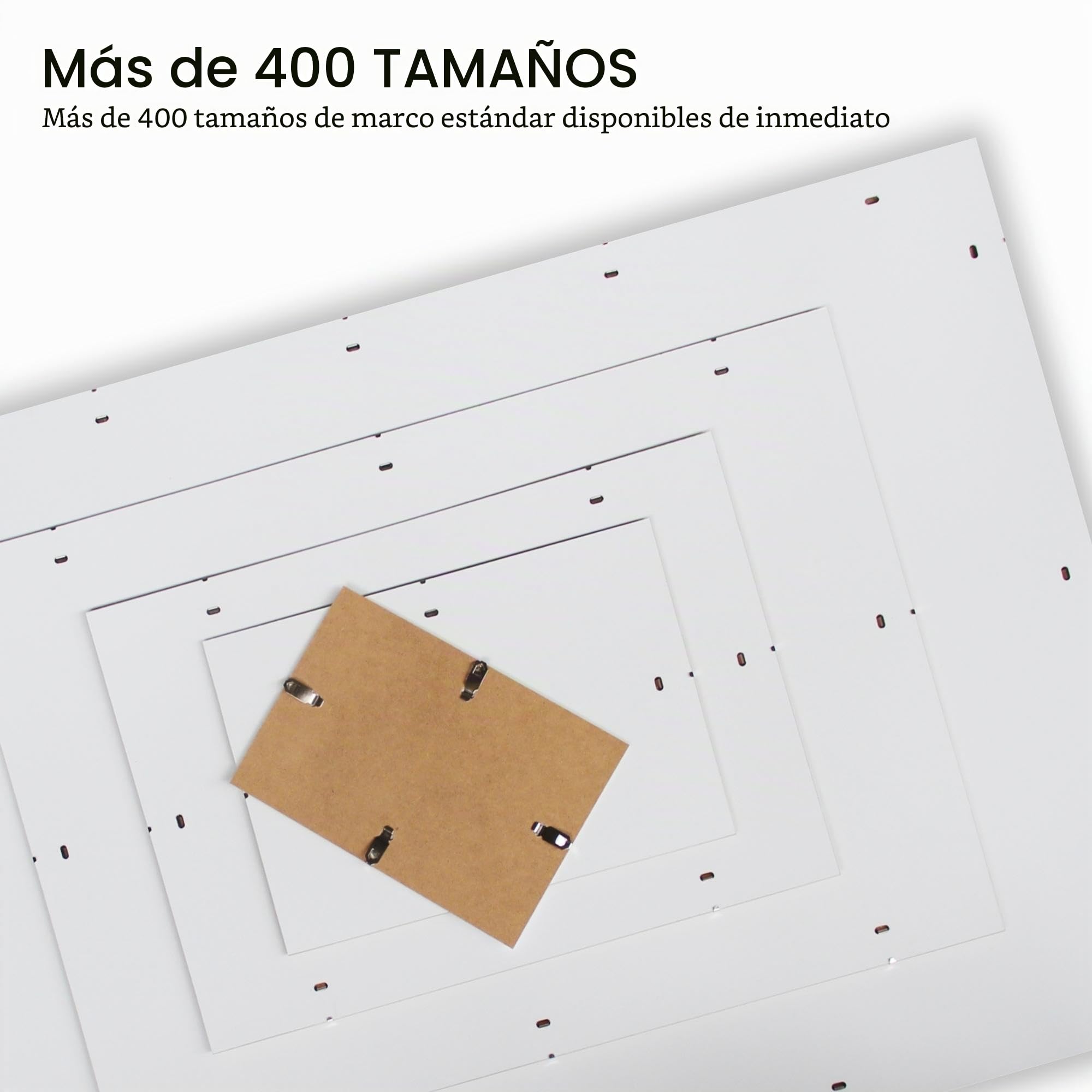 Clamaro 'N°1' Marco de fotos sin marco 84,1 x 118,9 cm DIN A0 | Elegante marco de fotos moderno con panel trasero de MDF laminado blanco y cristal acrílico – ideal para presentaciones de estilo