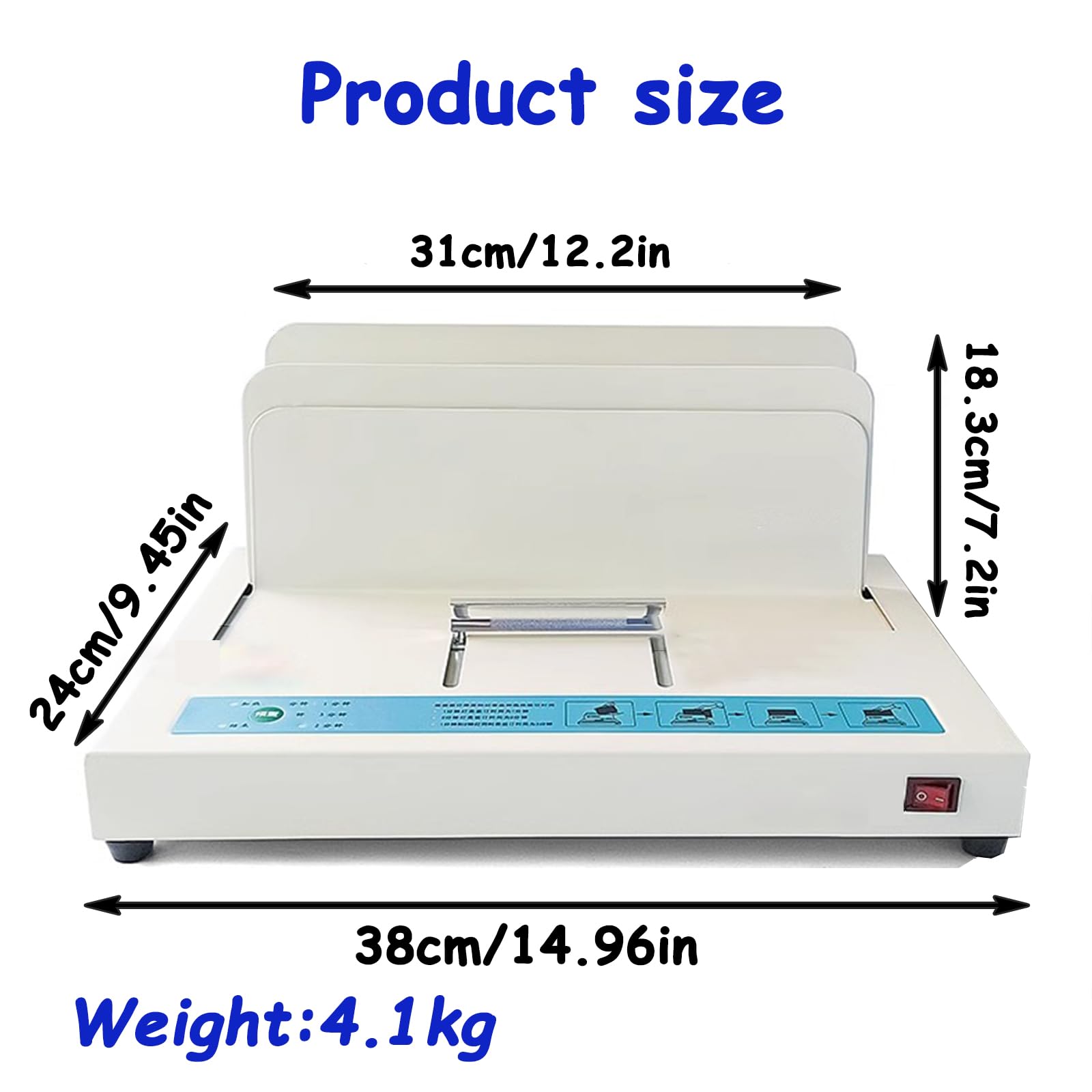 Machine à Relier Thermique A4, Machine à Relier électrique thermofusible A4 avec épaisseur de Reliure maximale de 50 mm, Reliure Rapide en 2 Minute pour(Size:38*24*18.3cm/14.96*9.45*7.2in,Color:crème)