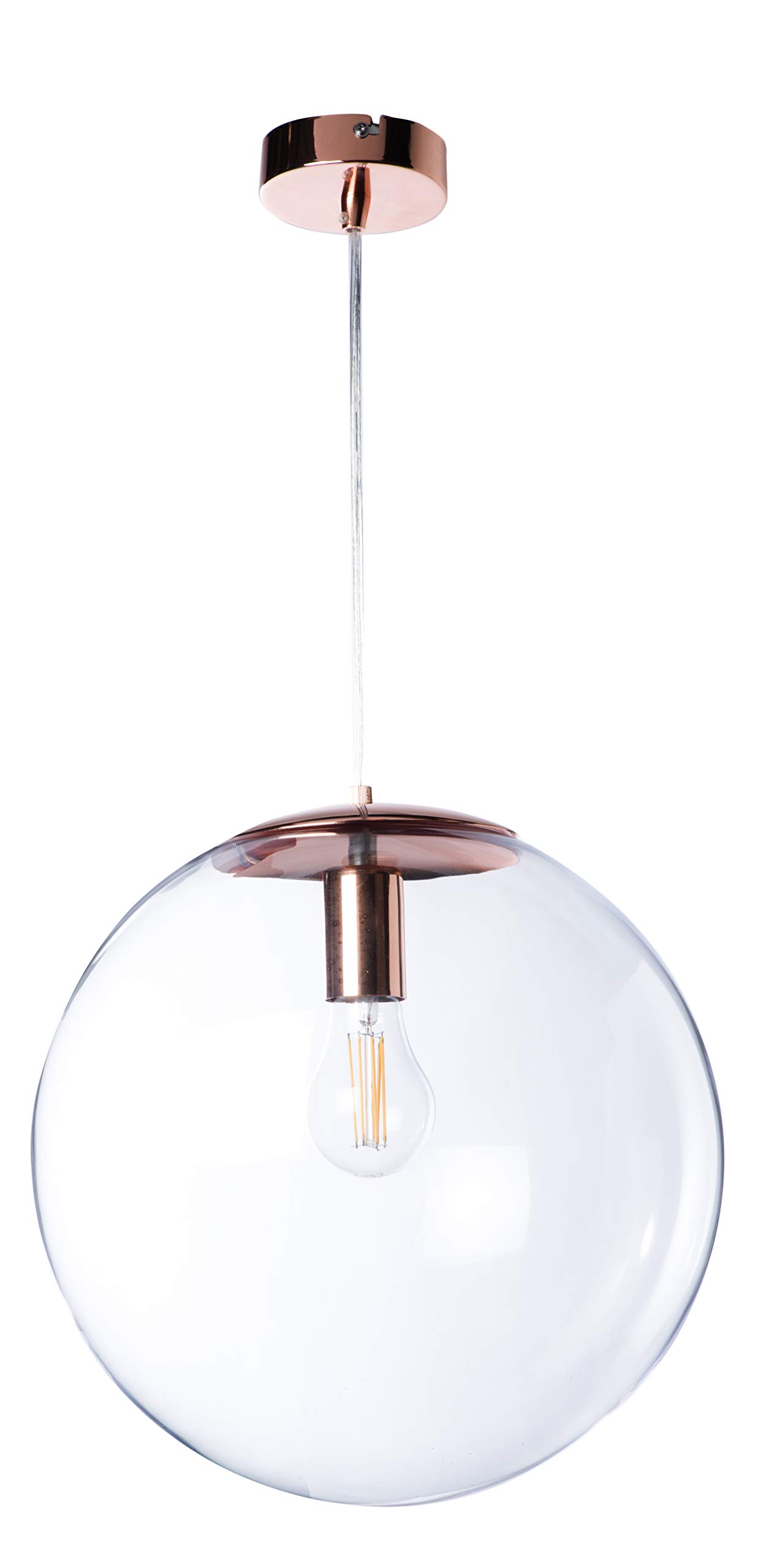 Lampa wisząca Globus miedź
