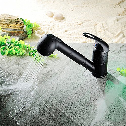 Weirun Bathroom Kitchen Sink Pull Down Faucet Pull-Out Spray Head Universal Replacement Part, Black Oil Rubbed Bronze #TOP5
