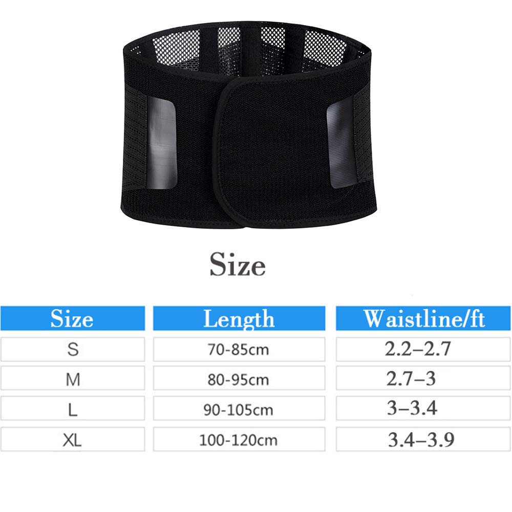 Faja Lumbar, Accesorio Transpirable y Ajustable para el Dolor en la Parte Baja de la Espalda, Doble Entramado de compresión, para Aliviar El Dolor de Espalda y Prevenir Daños,S