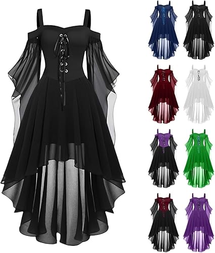 OIOLOYJM Witch Costume Women Sexy Plus Size Renaissance Vampire Gothic Halloween Costumes Woman 2025 Clothes Dresses