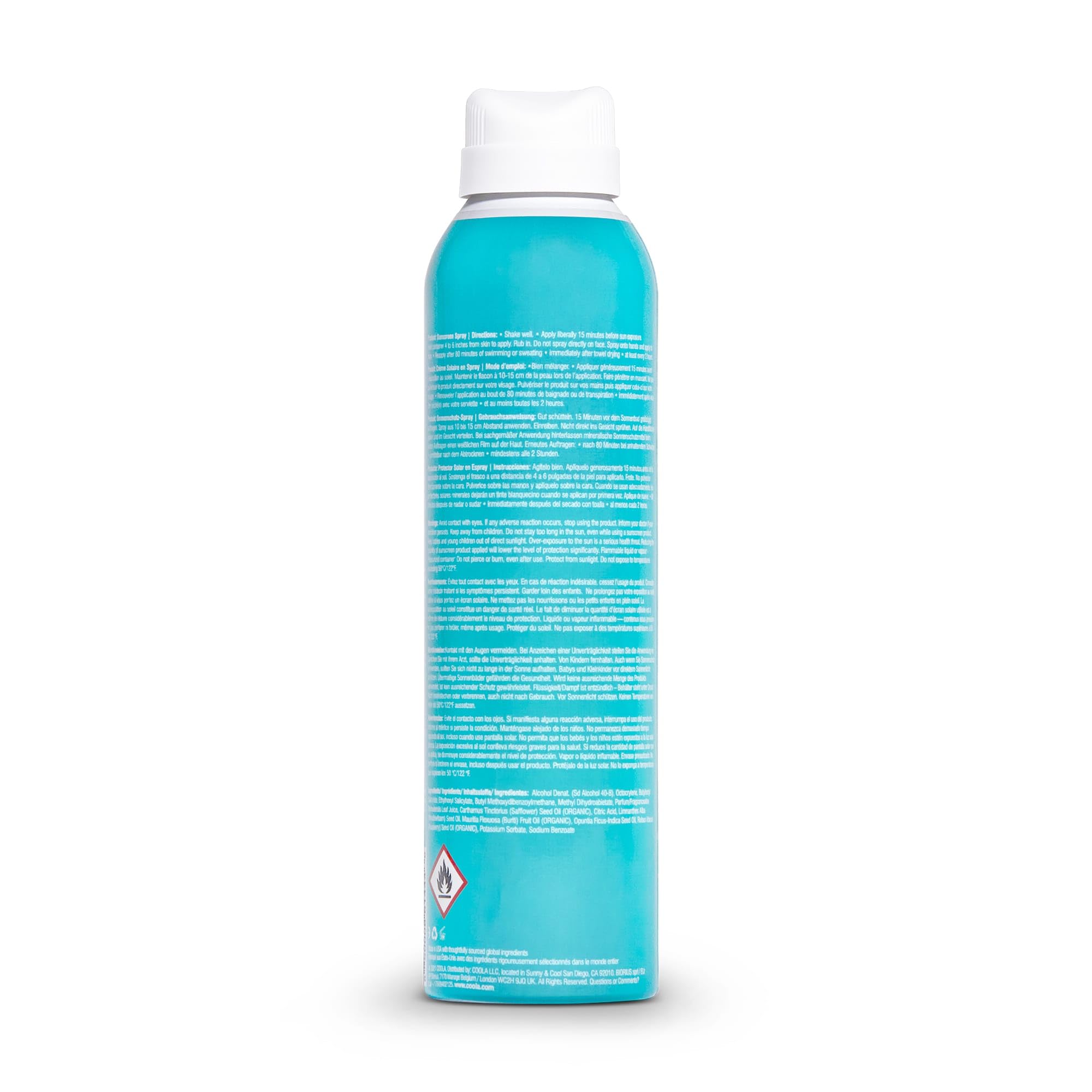 COOLA Classic Body Sunscreen Spray SPF 30, Tropical Coconut, 177ml