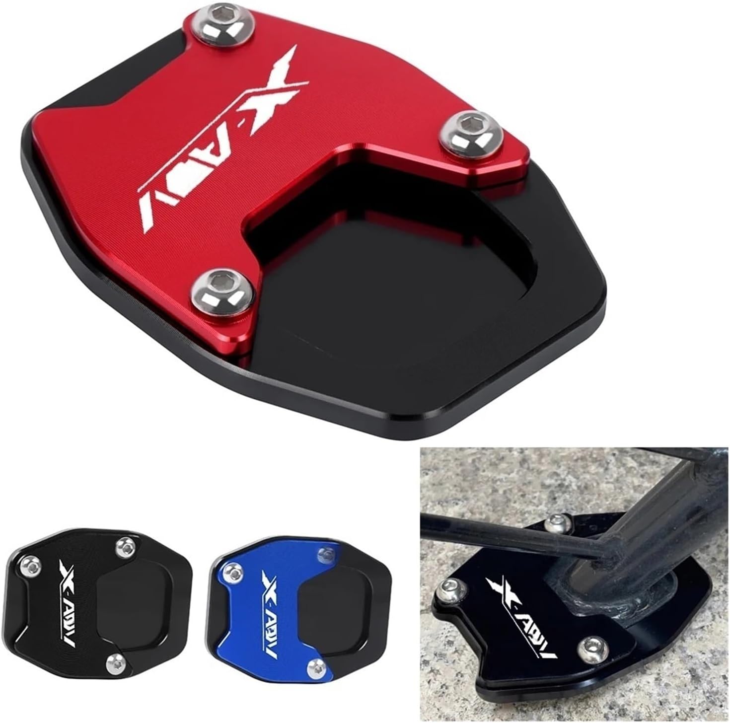 Motorcycle Kickstand Enlarge Plate Motorcycle Accessories Kickstand Extension Foot Side Stand Enlarge Plate Pad For HO&ND&A X-ADV750 2020 2021-2023