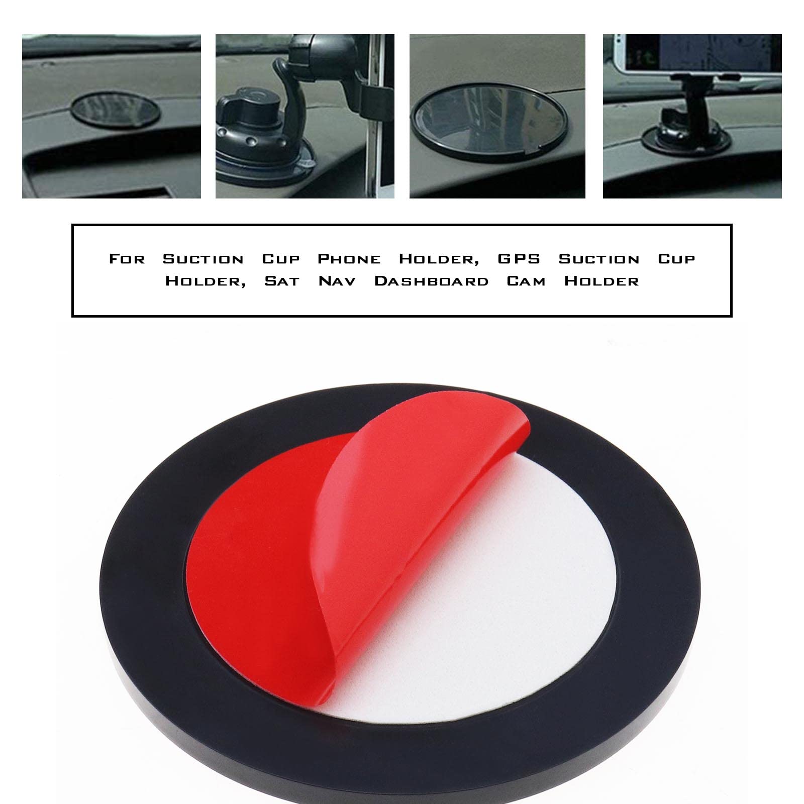 Pad Adesivo Per Cruscotto Auto 80mm – Disco Di Montaggio Per Ventosa Supporto Telefono