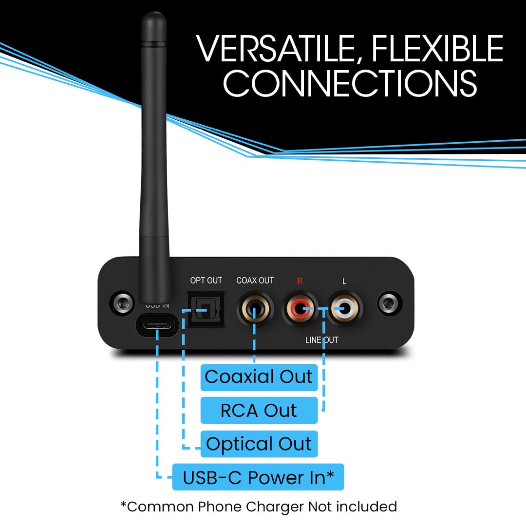 B2 LDAC aptX HD Hi-Fi Bluetooth Récepteur Audio pour Home Stéréo, ESS DAC