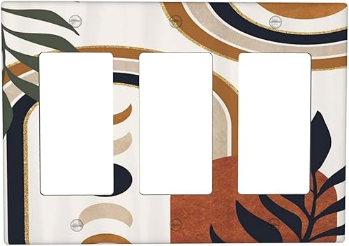 Miniatura 112 de Cubiertas de Interruptor de Luz de 1 Gang Medieval Abstracto Moderno Luna Estrellado Gran Ola Toggle Simple Placa de Pared Cubierta Decorativa de