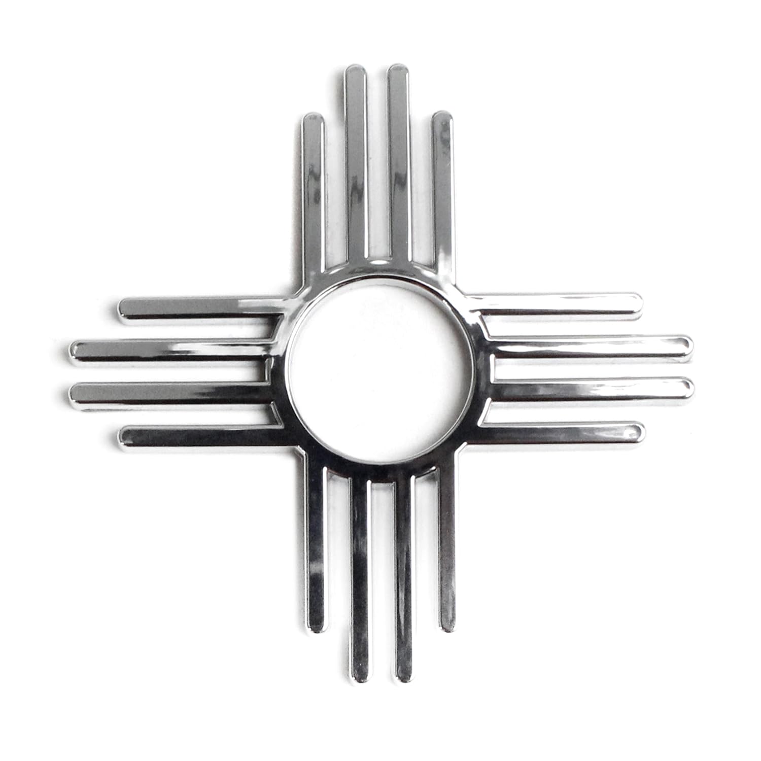 Zia New Mexico Chrome Car Emblem | Car Decal Sticker | 3D Auto Badge