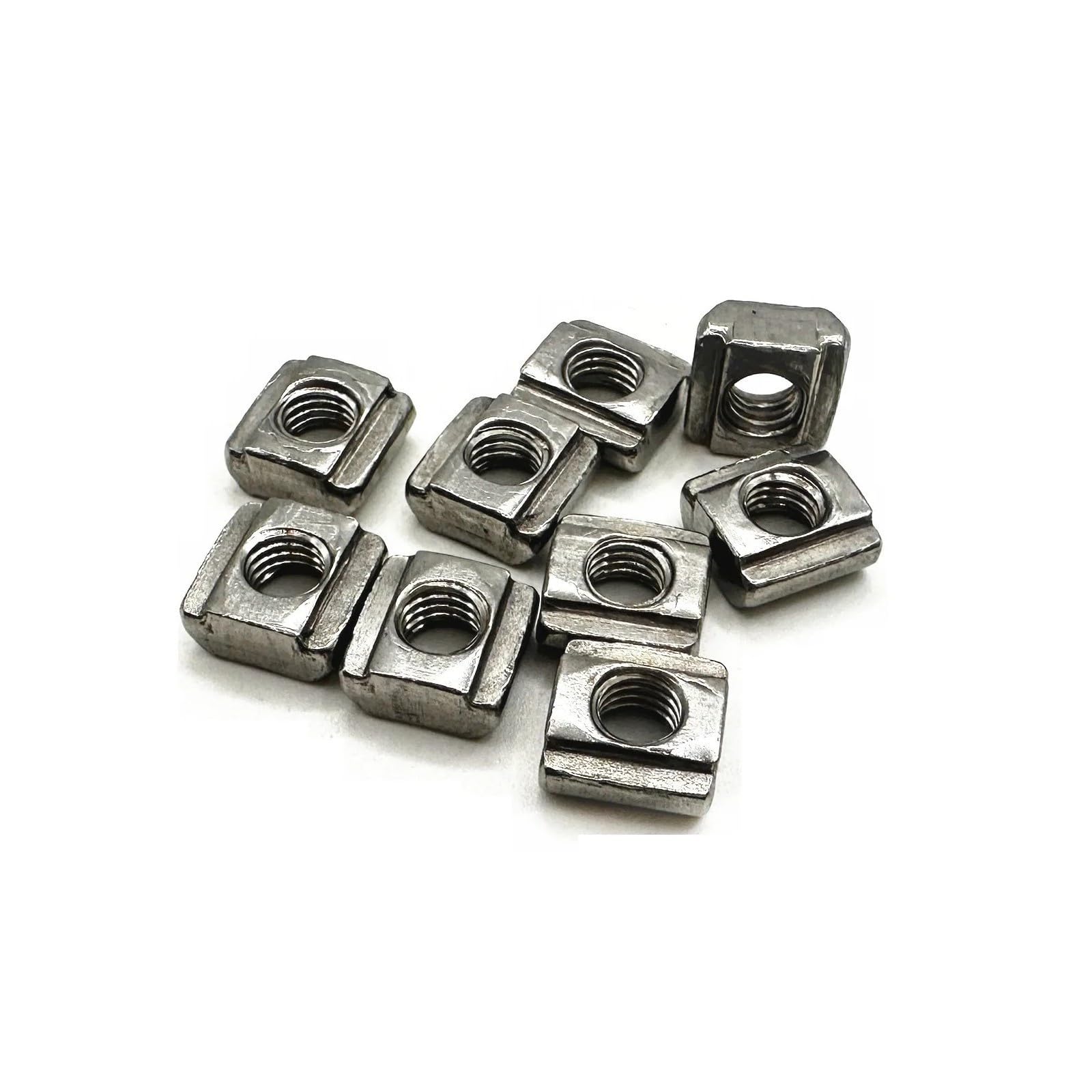100 sztuk 20- M3 M4 M5 M6 304 blok ze stali nierdzewnej kwadratowy T nakrętki przesuwne gniazdo 6mm dla 2020 złącze profilu aluminiowego(M3)