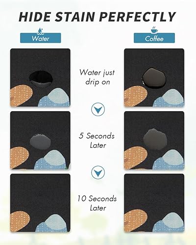 Miniatura 5 de AMOAMI Tapete de café absorbente con parte trasera de goma para secar platos para encimera de cocina, accesorios de bar para debajo de la cafetera,