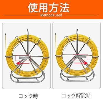 通線ロッド フレーム付き 長さ：130m 線径：6mm Amazon.co.jp: ONE STEP 通線ロッド フレーム付き 長さ：130m 線