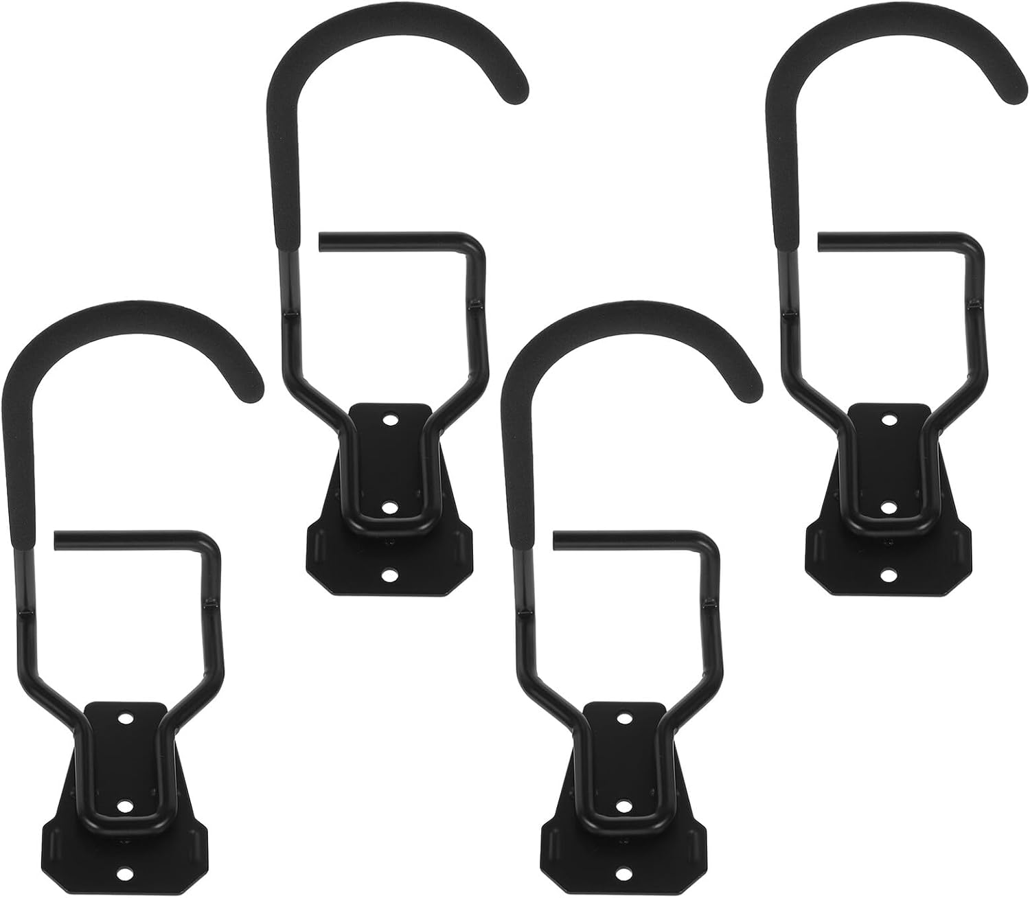 4pcs Heavy Duty Bike Rack Garage Wall Hooks for Bicycle Storage and Organization, Metal Wall-Mounted Bike Hangers for Garage Space Saving