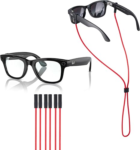 Correa para lentes Ray-Ban y Oakley Meta - 3 correas ajustables para lentes de sol, cordones de retención para hombres, mujeres y niños