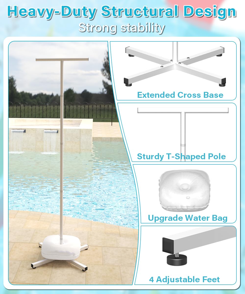 Mondazie T-Form Pool Float Storage Rack mit Wassergewicht Tasche für Schwimmbad