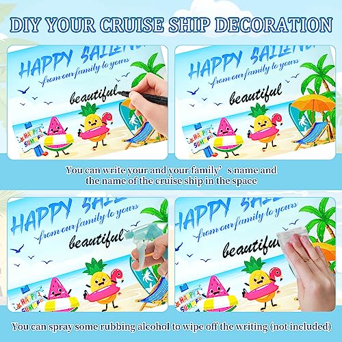 Hfyzz Summer Cruise Door Magnet Decorations, 2 Pcs Large Pineapple Watermelon Cartoon Refrigerator Cruise Ship Door Magnets Decorative Decals Summer Cruise Door Car Magnets Decoratios (11 X 8 Inch) #TOP3