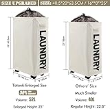 29" Large Slim Rolling Laundry Basket on Wheels with Removable Bag, Foldable Laundry Hamper with Handle, Collapsible Laundry Sorter and Organizer, Tall Storage Basket Bin (Grey) - 3