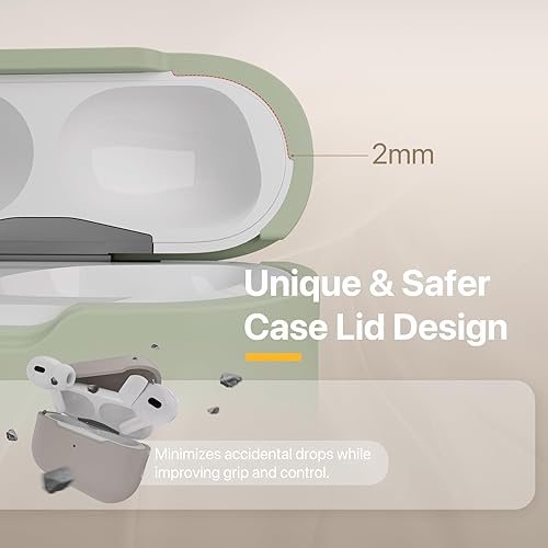 Miniatura 4 de MAGEASY Funda diseñada para AirPods Pro 2, funda protectora a prueba de golpes para AirPods Pro y Pro 2, resistente a las manchas, suave y agradable