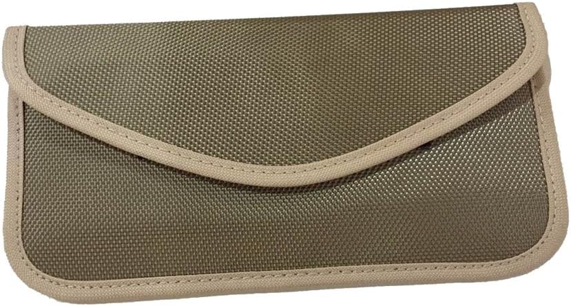 Anti-radiation Bag Pouch Radiation Interferen Shield Bag for iphone Cell Phone No Singal Shielding Bag (khaki)
