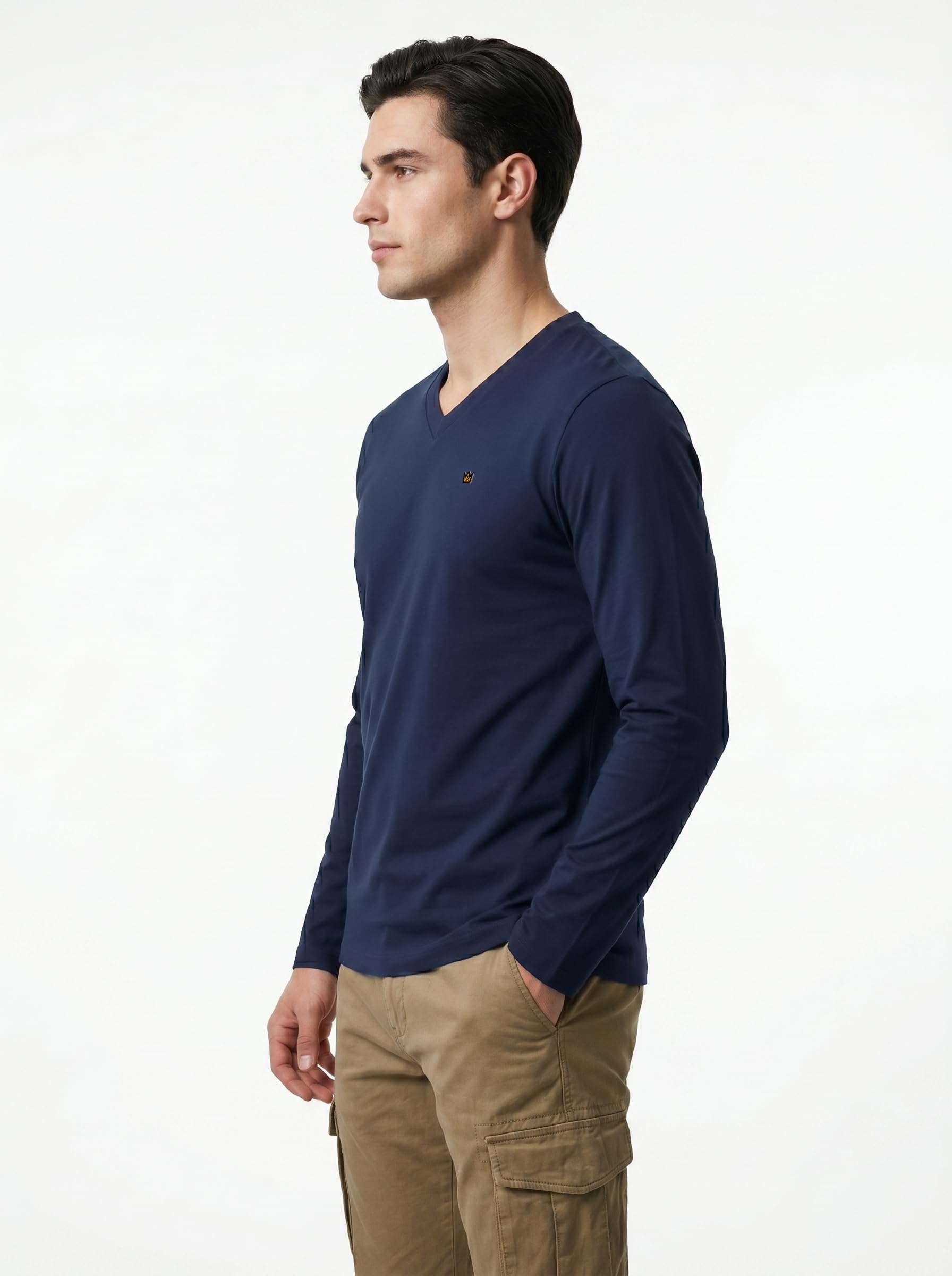 Confezione da 3, 4 magliette da uomo a maniche corte e lunghe con scollo a V, comode magliette con scollo a V per palestra, corsa, allenamento e uscite casual