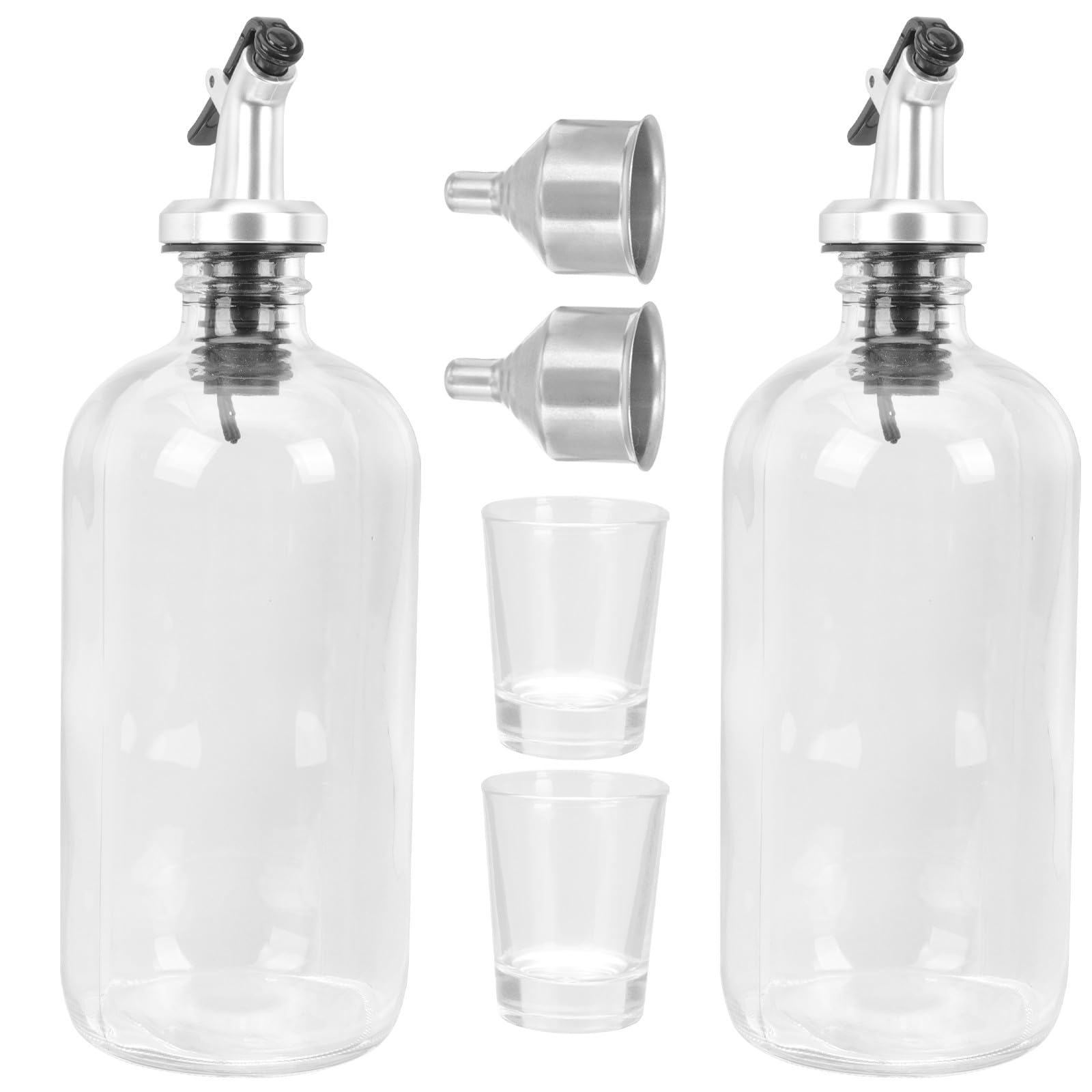 Kit de enjuague bucal de vidrio templado juego de accesorios premium con embudo
